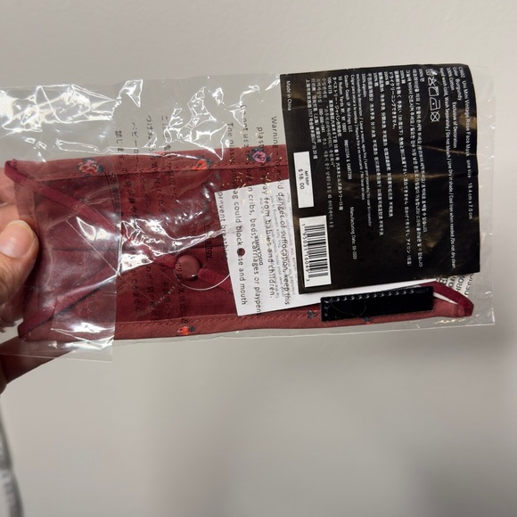 NWT Coach unicorn - face mask red with flowers - Picture 2 of 3